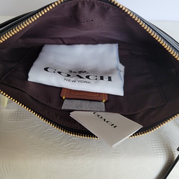 COACH Musical Print Pebbled Leather Polly Crossbody & Mini-Skinny ID Card Case ⭐ - Picture 11 of 16